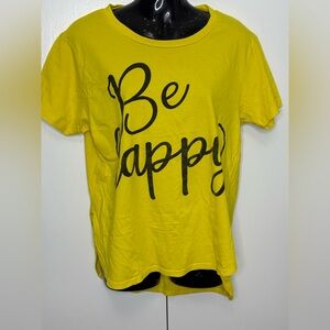 On Fire Bright Yellow Short Sleeve Tee for Women Size 1X - NWOT